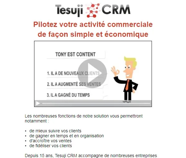Campagne emailing réalisée pour CRM